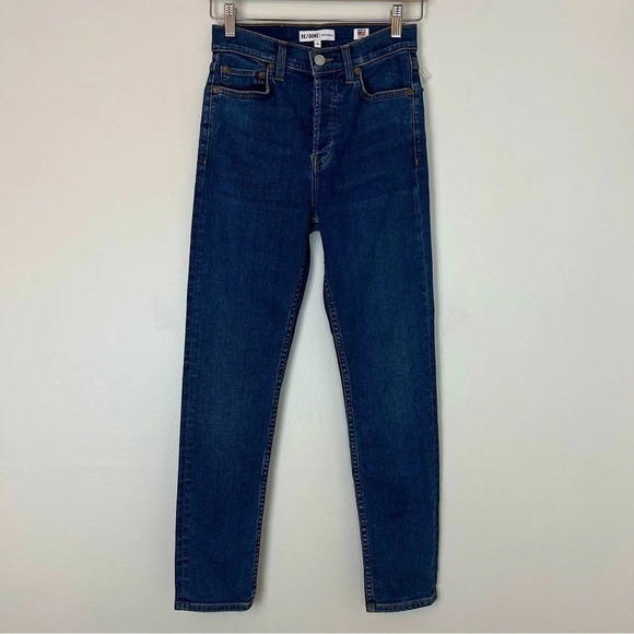 Re/Done Denim - Re/Done Originals High Rise Button Fly Skinny Leg Jeans Medium 25 Classic Boho